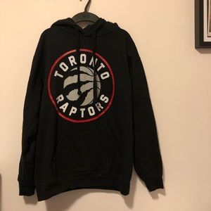 Toronto Raptors NBA Black Graphic Logo Hoodie Sweater